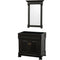 Wyndham Andover 36" Single Bathroom Vanity In Black No Countertop No Sink And 28" Mirror WCVTRAS36SBKCXSXXM28