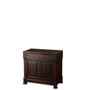 Wyndham Andover 36" Single Bathroom Vanity In Dark Cherry No Countertop No Sink And No Mirror WCVTRAS36SDCCXSXXMXX