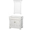 Wyndham Andover 36" Single Bathroom Vanity In White No Countertop No Sink And 28" Mirror WCVTRAS36SWHCXSXXM28