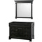 Wyndham Andover 48" Single Bathroom Vanity In Black No Countertop No Sink And 44" Mirror WCVTRAS48SBKCXSXXM44