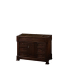 Wyndham Andover 48" Single Bathroom Vanity In Dark Cherry No Countertop No Sink And No Mirror WCVTRAS48SDCCXSXXMXX