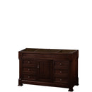 Wyndham Andover 55" Single Bathroom Vanity In Dark Cherry No Countertop No Sink And No Mirror WCVTRAS55SDCCXSXXMXX