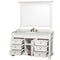 Wyndham Andover 60" Single Bathroom Vanity In White with White Carrara Marble Top with White Undermount Round Sink and 56" Mirror WCVTRAS60SWHCMUNDM56