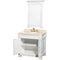 Wyndham Andover 36" Single Bathroom Vanity In White White Carrara Marble Countertop White Undermount Round Sink and 28" Mirror WCVTS36WHCW