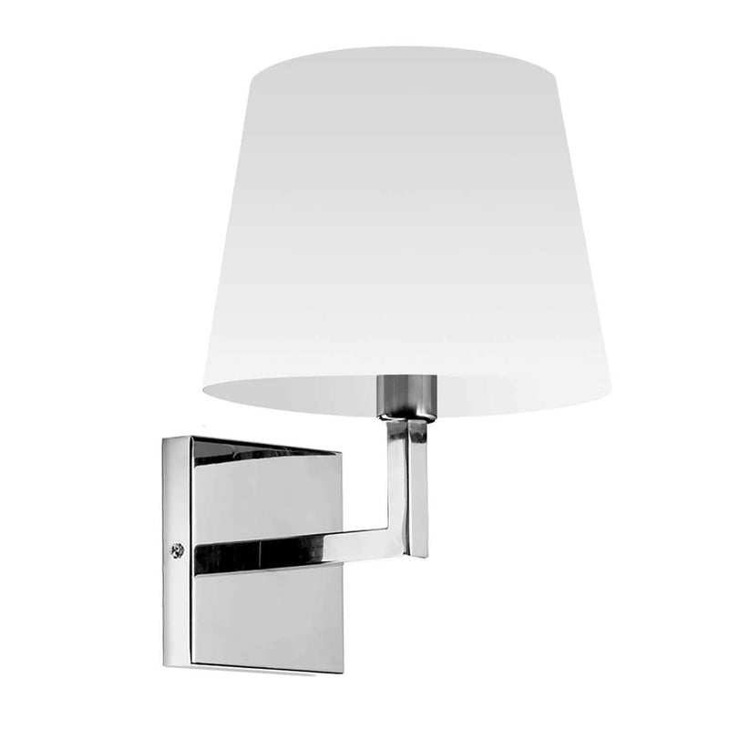 Dainolite 1 Light Incandescent Wall Sconce Polished Chrome with White Shade WHN-91W-PC-WH