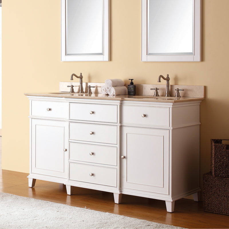 Avanity Windsor 61 inch Vanity Combo WINDSOR-VS60-WT-B