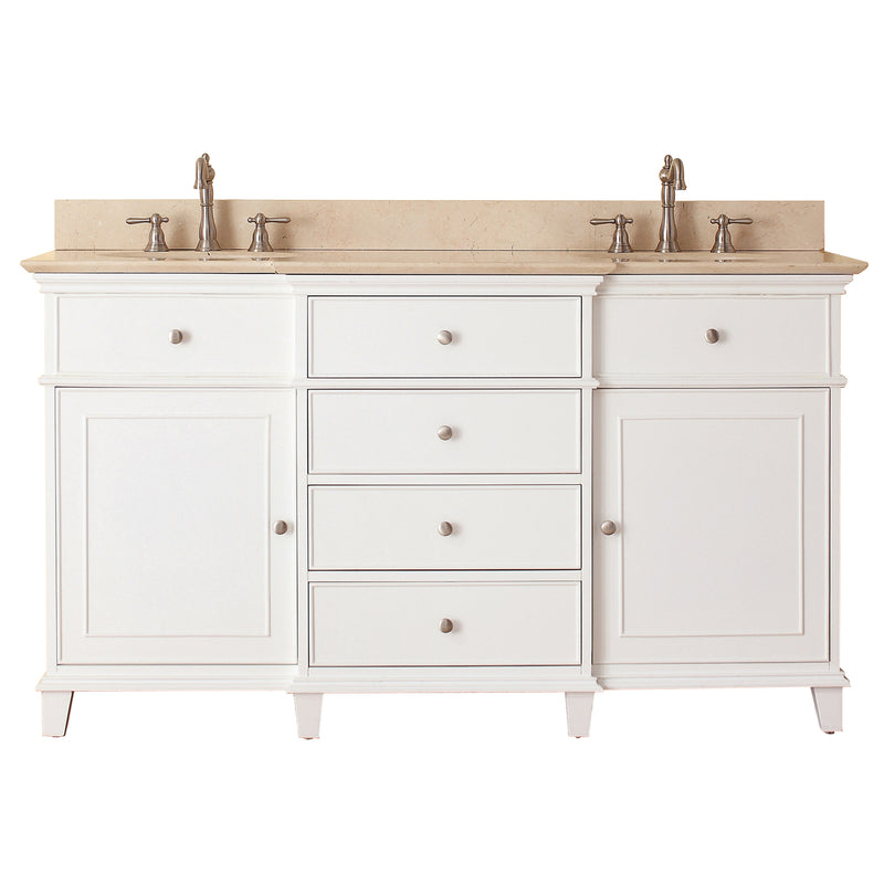 Avanity Windsor 61 inch Vanity Combo WINDSOR-VS60-WT-B