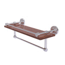 Allied Brass Waverly Place Collection 16 Inch IPE Ironwood Shelf with Gallery Rail and Towel Bar WP-1-16TB-GAL-IRW-PC