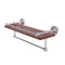 Allied Brass Waverly Place Collection 16 Inch IPE Ironwood Shelf with Gallery Rail and Towel Bar WP-1-16TB-GAL-IRW-SCH