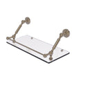 Allied Brass Waverly Place 18 Inch Floating Glass Shelf with Gallery Rail WP-1-18-GAL-PEW