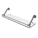 Allied Brass Waverly Place 30 Inch Floating Glass Shelf with Gallery Rail WP-1-30-GAL-GYM