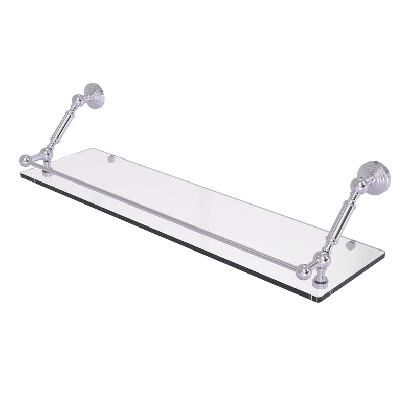 Allied Brass Waverly Place 30 Inch Floating Glass Shelf with Gallery Rail WP-1-30-GAL-SCH