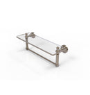 Allied Brass Waverly Place 16 Inch Glass Vanity Shelf with Integrated Towel Bar WP-1TB-16-PEW