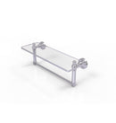 Allied Brass Waverly Place 16 Inch Glass Vanity Shelf with Integrated Towel Bar WP-1TB-16-SCH