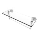 Allied Brass Waverly Place 16 Inch Glass Vanity Shelf with Integrated Towel Bar WP-1TB-16-WHM