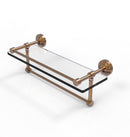 Allied Brass 16 Inch Gallery Glass Shelf with Towel Bar WP-1TB-16-GAL-BBR