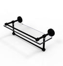 Allied Brass 16 Inch Gallery Glass Shelf with Towel Bar WP-1TB-16-GAL-BKM