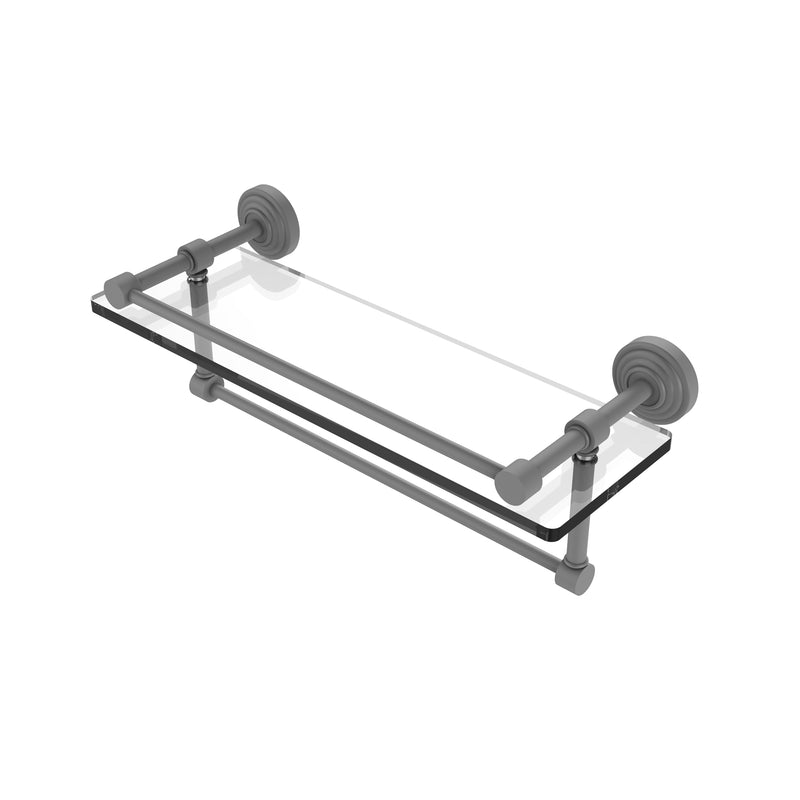 Allied Brass 16 Inch Gallery Glass Shelf with Towel Bar WP-1TB-16-GAL-GYM