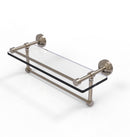 Allied Brass 16 Inch Gallery Glass Shelf with Towel Bar WP-1TB-16-GAL-PEW