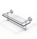 Allied Brass 16 Inch Gallery Glass Shelf with Towel Bar WP-1TB-16-GAL-SCH