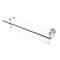 Allied Brass Waverly Place Collection 22 Inch Glass Vanity Shelf with Integrated Towel Bar WP-1TB-22-WHM