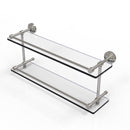 Allied Brass Waverly Place 22 Inch Double Glass Shelf with Gallery Rail WP-2-22-GAL-SN