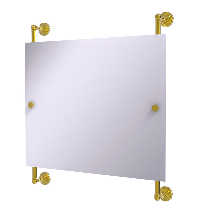 Allied Brass Waverly Place Landscape Rectangular Frameless Rail Mounted Mirror WP-27-93-PB