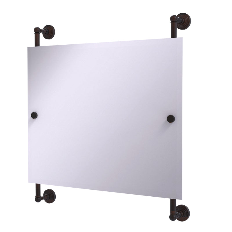 Allied Brass Waverly Place Landscape Rectangular Frameless Rail Mounted Mirror WP-27-93-VB