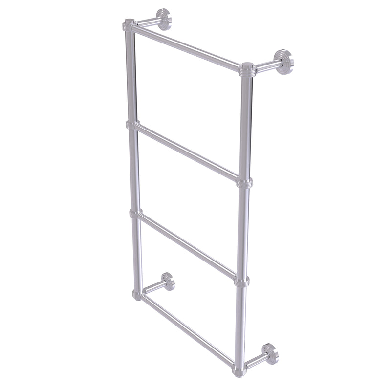 Allied Brass Waverly Place Collection 4 Tier 24 Inch Ladder Towel Bar with Groovy Detail WP-28G-24-SCH