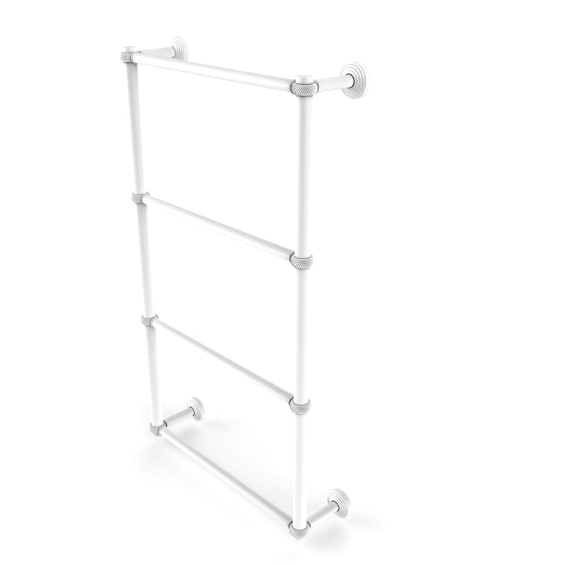 Allied Brass Waverly Place Collection 4 Tier 24 Inch Ladder Towel Bar with Twisted Detail WP-28T-24-WHM