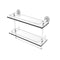 Allied Brass 16 Inch Gallery Double Glass Shelf with Towel Bar WP-2TB-16-GAL-WHM