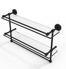 Allied Brass 22 Inch Gallery Double Glass Shelf with Towel Bar WP-2TB-22-GAL-ORB