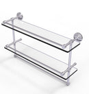 Allied Brass 22 Inch Gallery Double Glass Shelf with Towel Bar WP-2TB-22-GAL-SCH