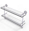 Allied Brass 22 Inch Gallery Double Glass Shelf with Towel Bar WP-2TB-22-GAL-SCH