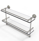 Allied Brass 22 Inch Gallery Double Glass Shelf with Towel Bar WP-2TB-22-GAL-SN