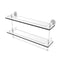 Allied Brass 22 Inch Gallery Double Glass Shelf with Towel Bar WP-2TB-22-GAL-WHM