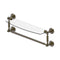 Allied Brass Waverly Place Collection 18 Inch Glass Vanity Shelf with Integrated Towel Bar WP-33TB-18-ABR