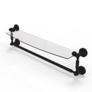 Allied Brass Waverly Place Collection 24 Inch Glass Vanity Shelf with Integrated Towel Bar WP-33TB-24-ORB