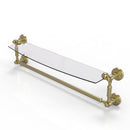 Allied Brass Waverly Place Collection 24 Inch Glass Vanity Shelf with Integrated Towel Bar WP-33TB-24-SBR