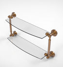 Allied Brass Waverly Place Collection 18 Inch Two Tiered Glass Shelf WP-34-18-BBR