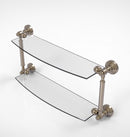 Allied Brass Waverly Place Collection 18 Inch Two Tiered Glass Shelf WP-34-18-PEW