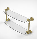 Allied Brass Waverly Place Collection 18 Inch Two Tiered Glass Shelf WP-34-18-SBR