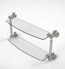 Allied Brass Waverly Place Collection 18 Inch Two Tiered Glass Shelf WP-34-18-SN