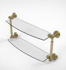 Allied Brass Waverly Place Collection 18 Inch Two Tiered Glass Shelf WP-34-18-UNL