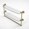 Allied Brass Waverly Place Collection 24 Inch Two Tiered Glass Shelf with Integrated Towel Bar WP-34TB-24-UNL