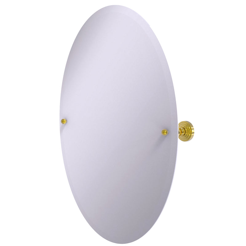 Allied Brass Frameless Oval Tilt Mirror with Beveled Edge WP-91-PB