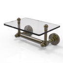 Allied Brass Waverly Place Collection Two Post Toilet Tissue Holder with Glass Shelf WP-GLT-24-ABR