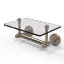 Allied Brass Waverly Place Collection Two Post Toilet Tissue Holder with Glass Shelf WP-GLT-24-PEW