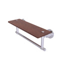 Allied Brass Washington Square Collection 16 Inch Solid IPE Ironwood Shelf with Integrated Towel Bar WS-1TB-16-IRW-SCH