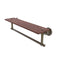 Allied Brass Washington Square Collection 22 Inch Solid IPE Ironwood Shelf with Integrated Towel Bar WS-1TB-22-IRW-ABR